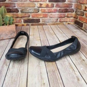 Naturalizer Slip on Flats Black Leather 9 1/2